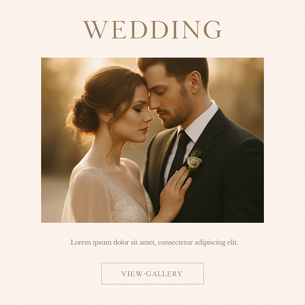 Luxury wedding website project