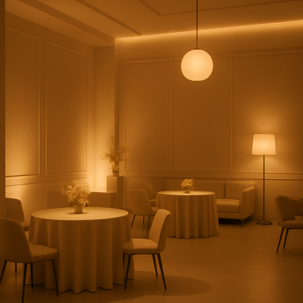 Elegant event experience space