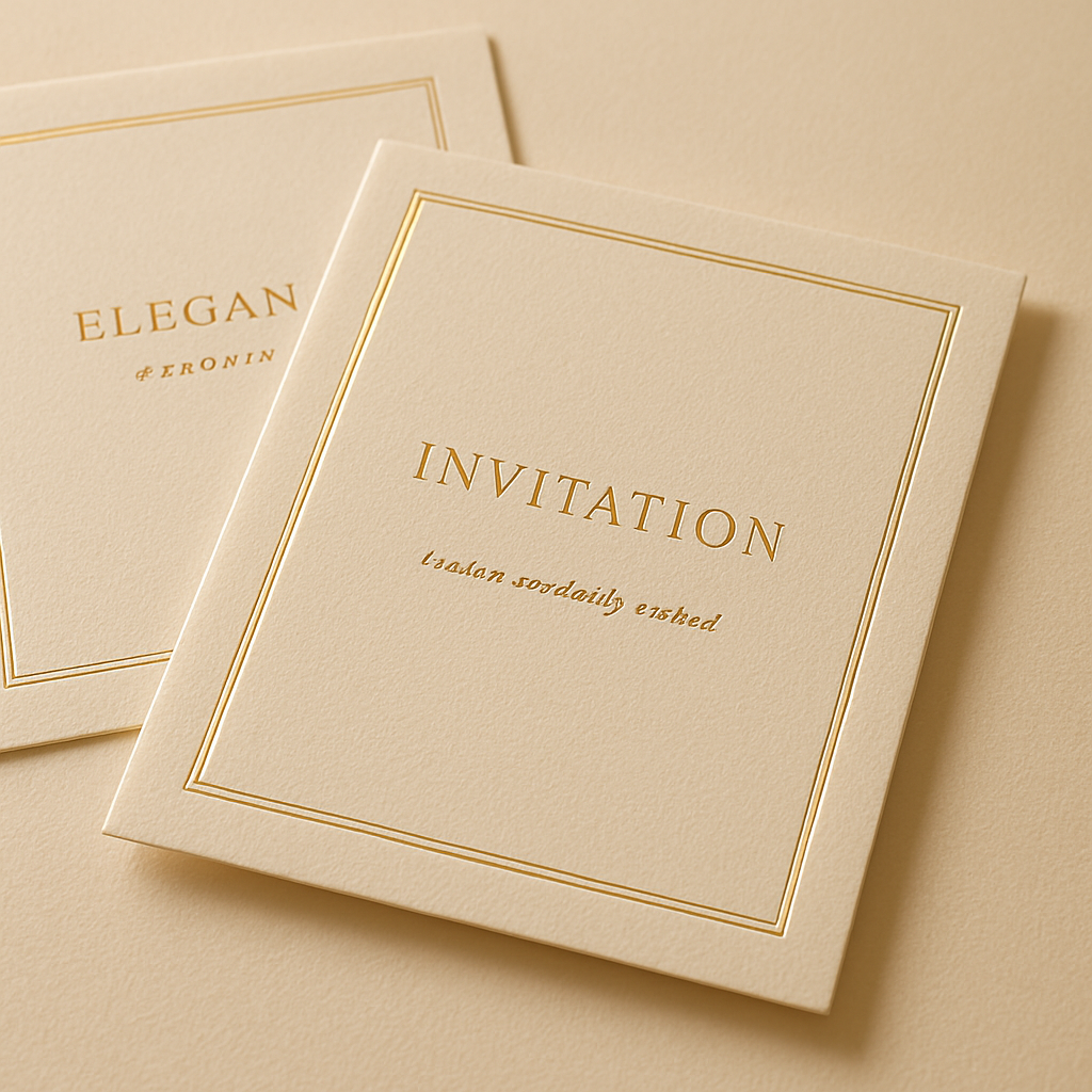 Luxury gold foil invitation